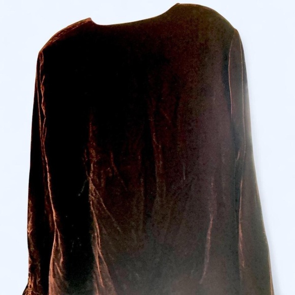 Jones New York Elegant Burgundy Velvet Button-Up Cardigan 14p - Picture 2 of 3